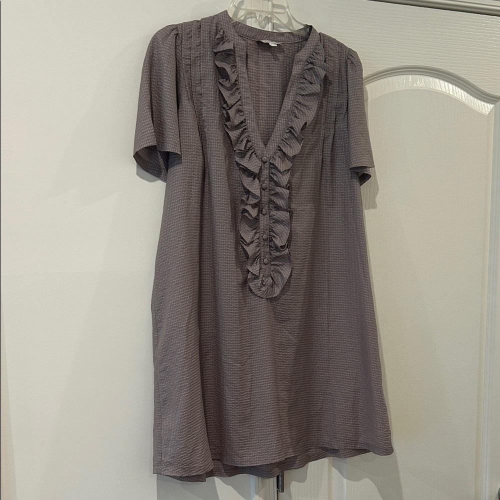 LaRok Gray Textured tunic Blouse